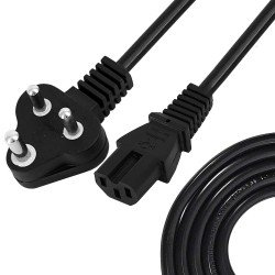 1.5M India Plug IEC Mains Power Cable Cord