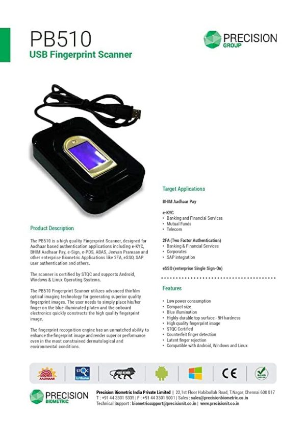 PB 510 L1 Fingerprint Device 1 Year Warranty - Image 6